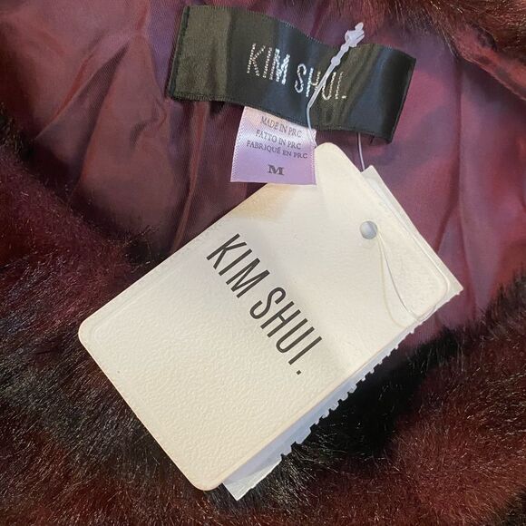 Kim Shui Burgundy and Black One-Shoulder Mini Dress - Picture 11 of 13